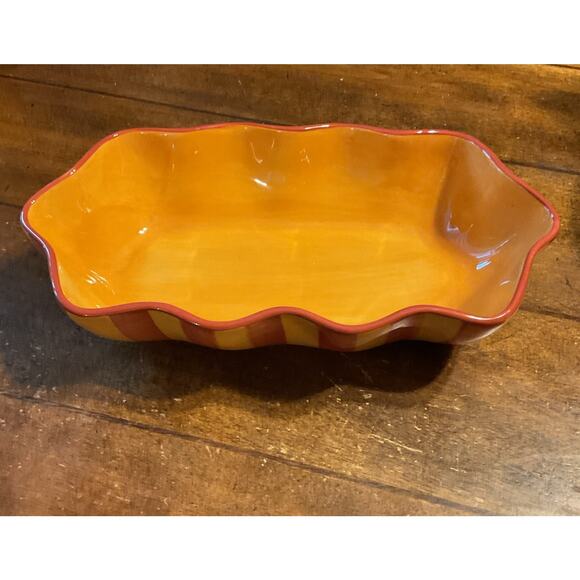 Gail Pittman Bowl Southern Living at Home Siena Ruffled Scalloped serving Dish - Picture 1 of 6